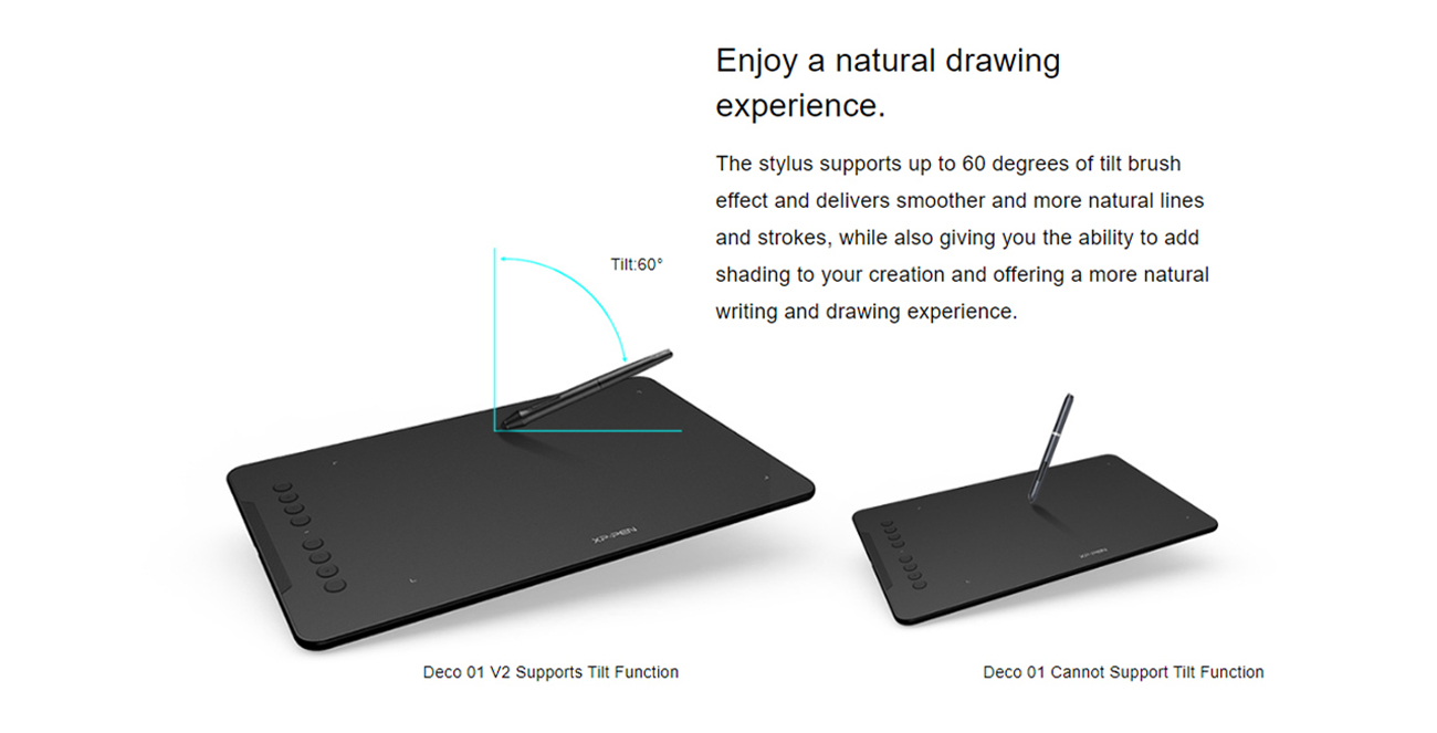 XPPEN Deco 01 V2 Graphics Tablet 10x6.25 Inch Drawing Pen Tablet 8192